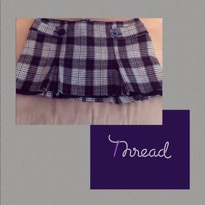 3/$25 ♣️THREAD PLAID MINI SKIRT♣️